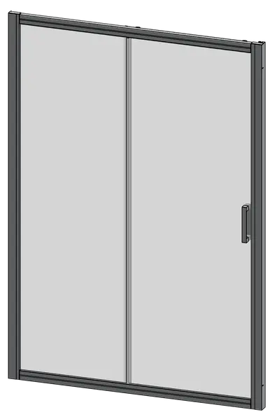 Tuš vrata dimenzije 120x200 cm sa crnim profilom  Aquaestil Savana D za nišu