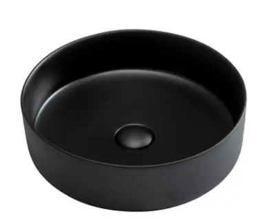 Crni umivaonik okrugli