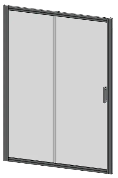 Tuš vrata dimenzije 140x200 cm sa srebrnim profilom Aquaestil Savana D za nišu